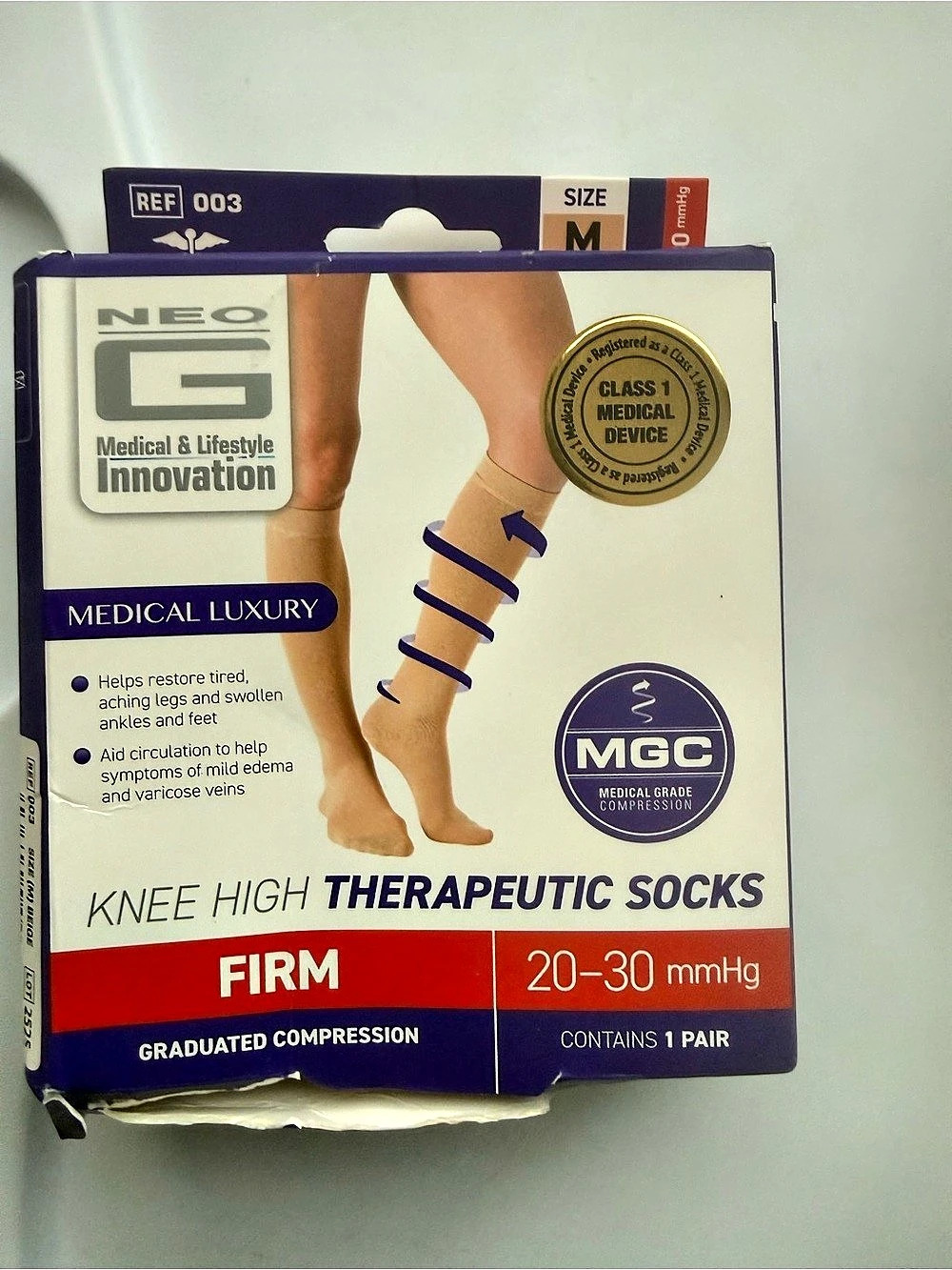 NEO G Knee High Therapeutic Socks 20-30 mmHg Medium
